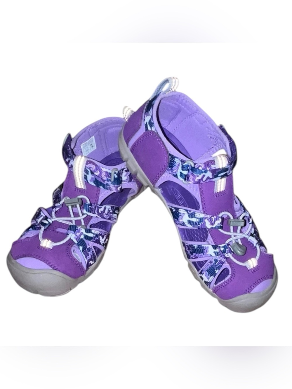 Keen Big Kids' Seacamp II CNX Purple Camo Sz 4 NWOT!